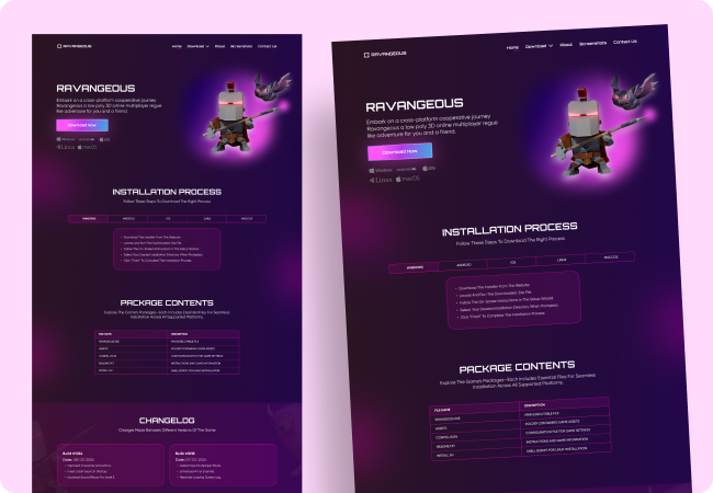 Gaming Landing Page